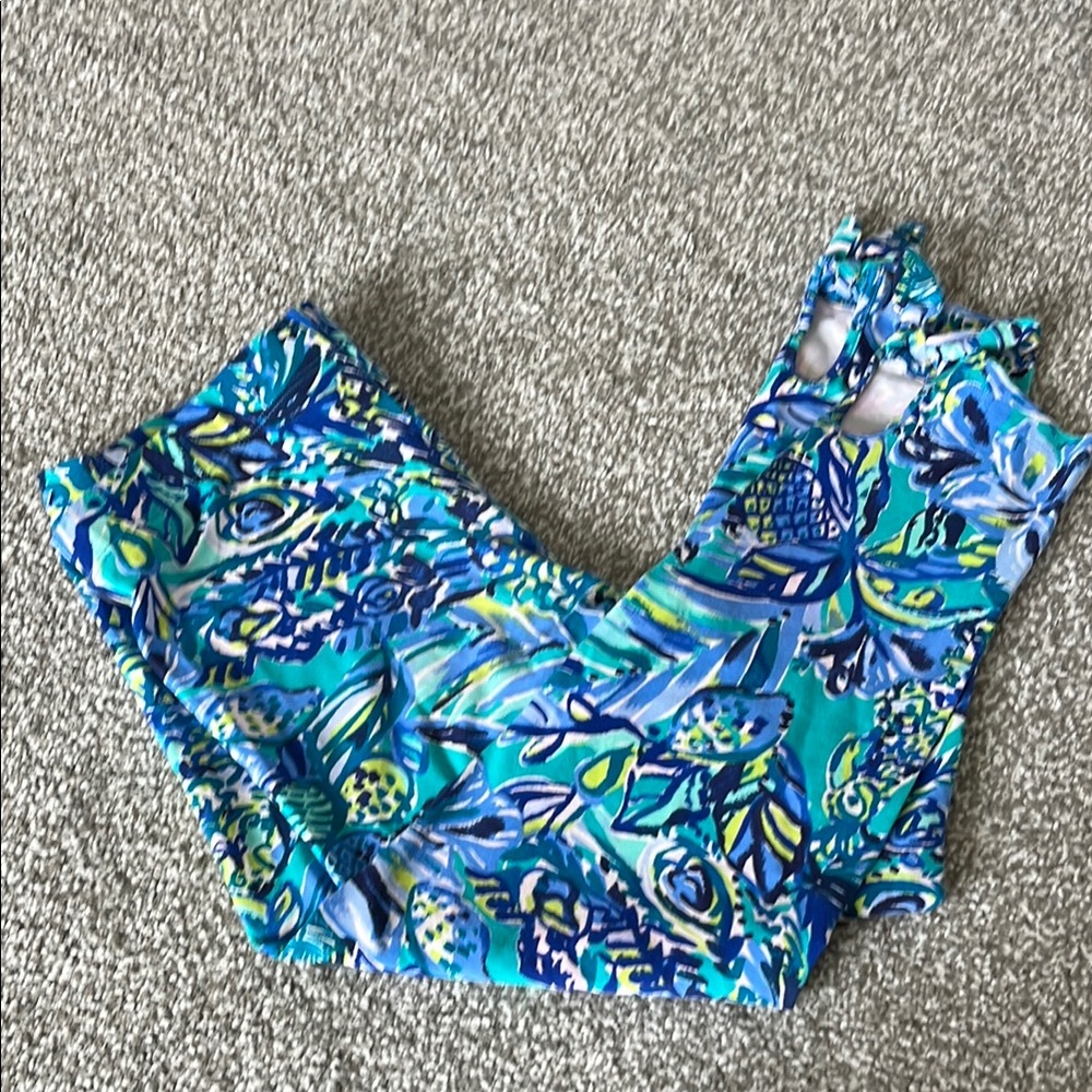 Lilly Pulitzer Girls' Maia crop Leggings with ties